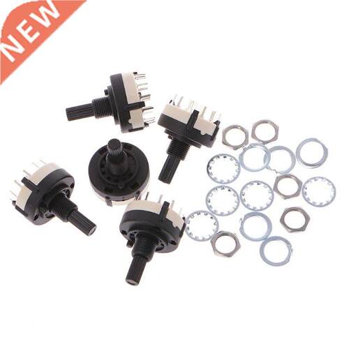 5Pcs/set 4P3T 4 Pole 3 Position 6mm Shaft Diameter Band Sele
