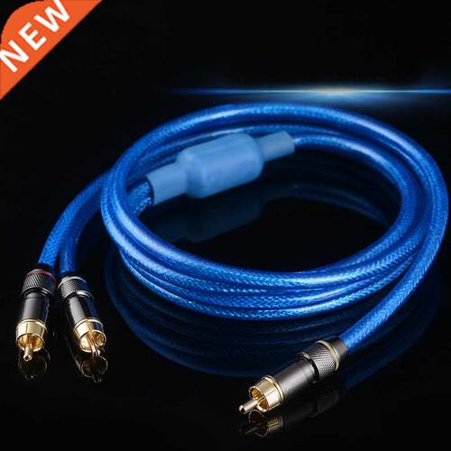 RCA Plug to 2X RCA Plug Audio Plug Video Wire Cale Connecto