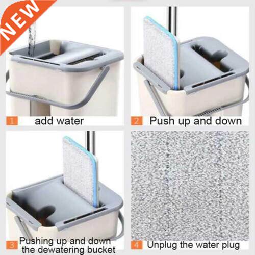 Dust Wizard Mop Cleaning Tool Kit Easy Waing Tile Marble