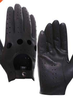 Harssidanzar Mens Lambskin Leather Driving Gloves Unlined V