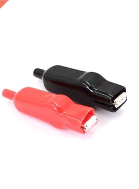 2PCS Sheathed Alligator Clips Electrical DIY Test Leads Alli
