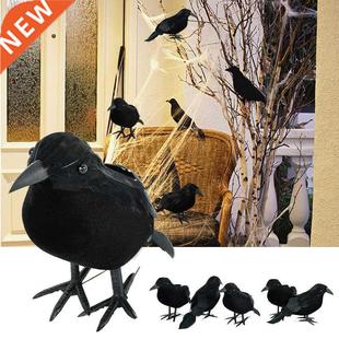 Black Fake Crow Smulaton Anmal Model Artfcal Crow