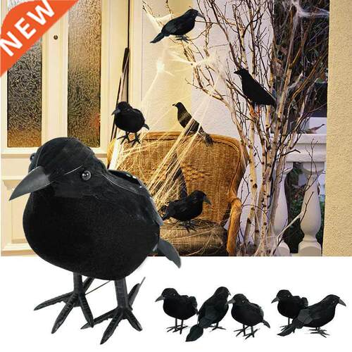 Black Fake Crow Smulaton Anmal Model Artfcal Crow