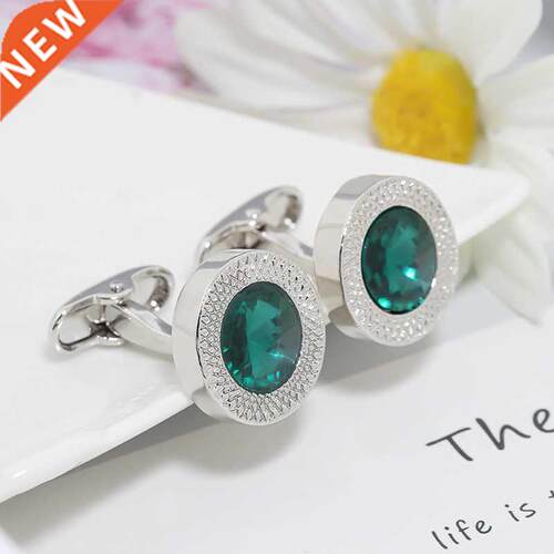 Fashion Blue Crystal Inlay Drill French Cuff Mr Classic High