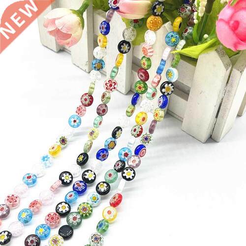 6/8/10mm Multicolour and Porcelain White Flat-back Beads Evi