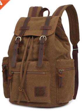 vintage canvas Backpacks Men And Women Bags Travel Students