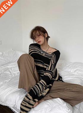 LMQ NEW Women Punk Gothic riped Long Sleeve Loose Patchwor