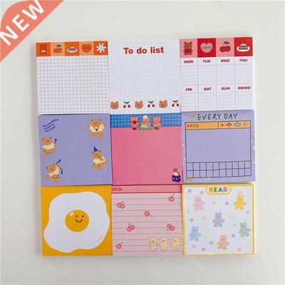 50 Sheets Korea Paper Joy Bear Planner Sticky Notes Kawaii S