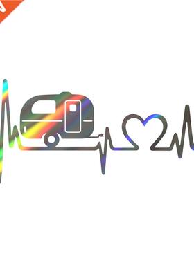 Car Sticker Caravan Love Heartbeat Stickers Camper Body Wind