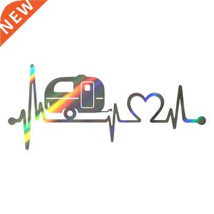 Car Sticker Caravan Love Heartbeat Stickers Camper Body Wind