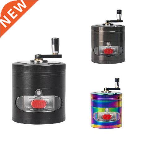 Herb Spice Grinder Hand Cranked Pollen Collector With Clear