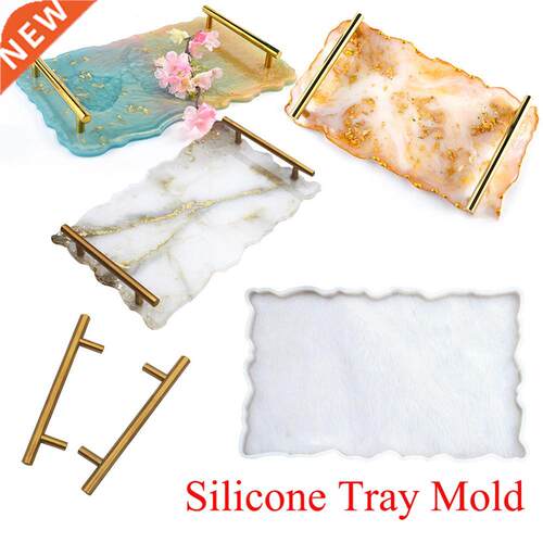 1 set Irregular Square Art Resin Silicone Mold Set Cup Pad