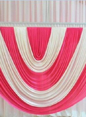 1pc 2meter width ice silk Wedding table stairs skirt swag /