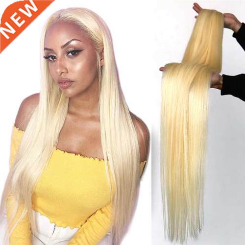 Hoho 61 Blonde Straight Hair Bundles 1//4 pcs Brazilian Ha