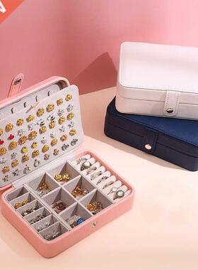 2022 Jewelry Box PU Leather Jewellery Storage Earring Boxes