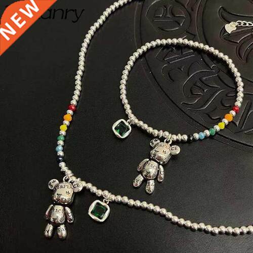 FOXANRY 925 Stamp Necklace Bracelet Jewelry rend Simple Stri