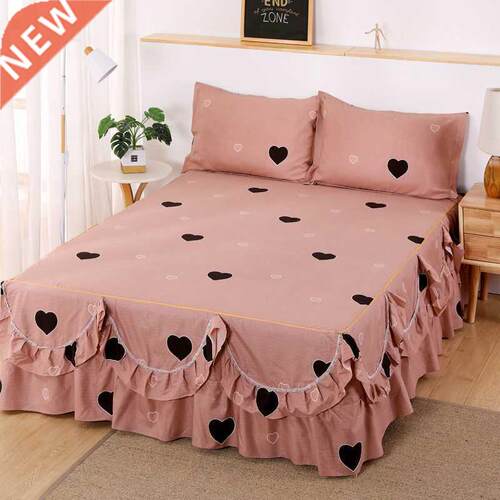3pc/set Bedding Household 1 Bed Skirt + 2 Pillowcse Mtss P