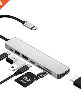 7 In 1 Type-C Docking Station Pd USB Hub HDMI-compatible Car