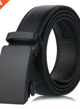 New Brand Buckle Free Mens Belts Luxury Leather Belt for Men
