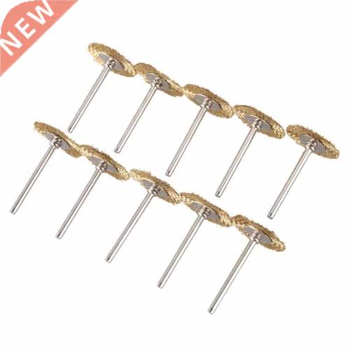 10 x Brass Wire Brush Round Brushes Disc Brush Pot Brush for