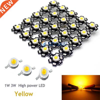10-1000PCS 1W 3W High Power LED 590nm Yellow 2-2.2V Led Emit
