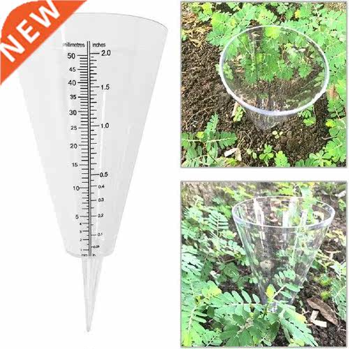 Clear Rain Gauge Dual Scale Cone Rain Gauge Outdoor Rain