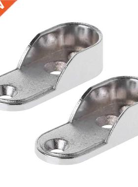 2pcs Wardrobe Clothes Tube Support Closet Rod Pole End Brack