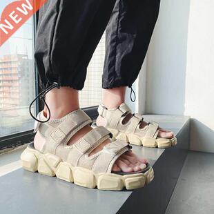 2021 New Platform Men Sandals Beach Shoes Summer Soft Sneake
