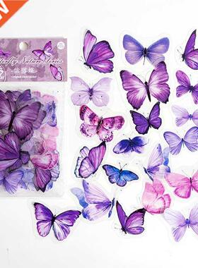 40 Pieces/Pack Colorful Butterfly Retro Art Handbook Diary D
