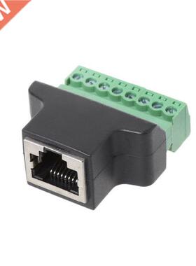RJ45 Female To Screw Terminal 8 Pin Connector Ethernet Cable