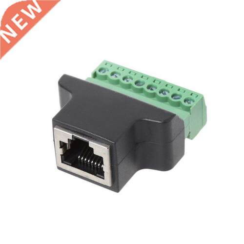 RJ45 Female To Screw Terminal 8 Pin Connector Ethernet Cable