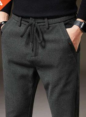 Men's Winter Fleece Warm Casual Pants Classic Style
