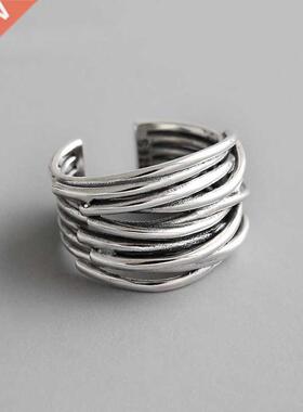 1PC Silver Color Vintage Layered Finger Rings For Women Bohe
