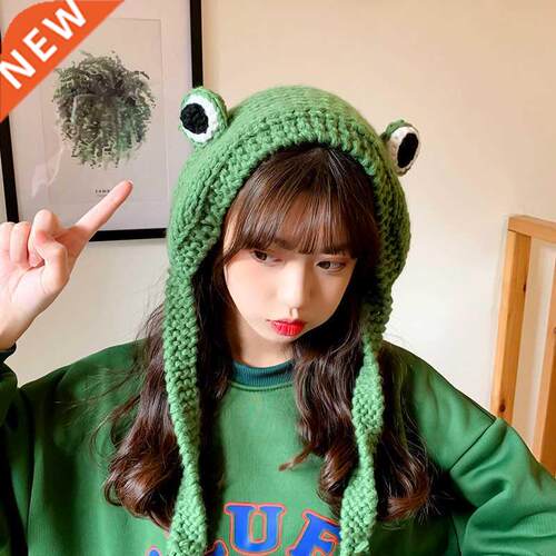 Fashion Frog Hat Beanies Knitted Winter Hat Solid Hip-hop Sk