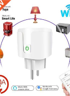 Tuya 20A EU Smart Plug WIFI Wireless Remote Socket Smart