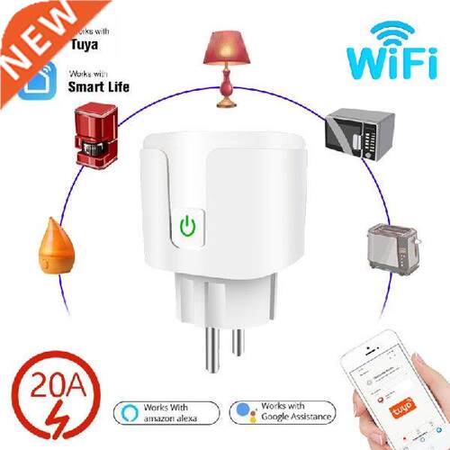 Tuya 20A EU Smart Plug WIFI Wireless Remote Socket Smart