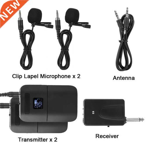 Portable Wireless VHF Mic Lapel Microphone with Receiver Tr
