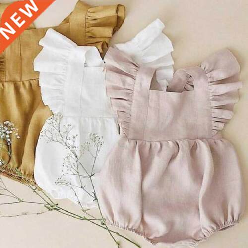 Baby Girl Romper Clothes Linen Summer Faion Children's Kid