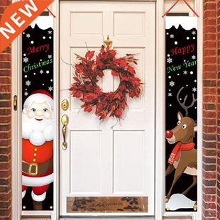 Christmas Couplet Santa Claus Snowman Decoration Oxford