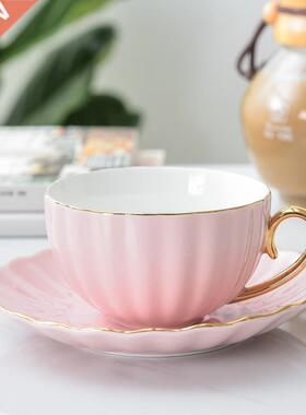 Pink Cute Creative Porcelain Cup and Saucer Ceramics Simple