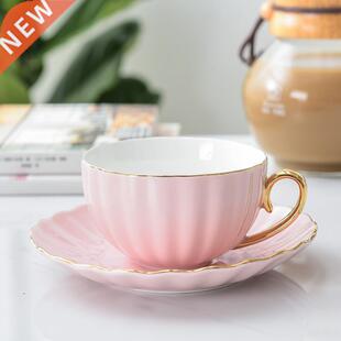 Pink Cute Creative Porcelain Cup and Saucer Ceramics Simple