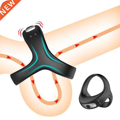 USB charging vibration massage lock ring with male lock esse