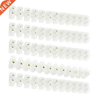 5 Pcs X3-0512 400V 5A 12 Position 2 Row Screw Terminal Block