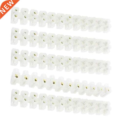 5 Pcs X3-0512 400V 5A 12 Position 2 Row Screw Terminal Block