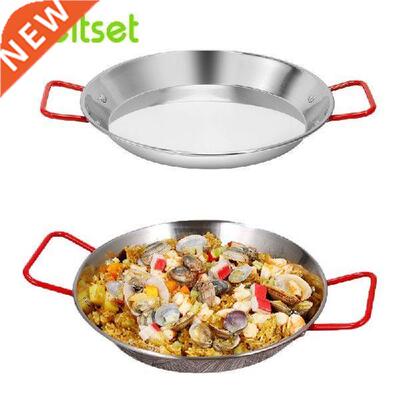 20-30cm Seafood Frying Pot Stainless Steel Spanish Double