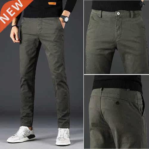 Spring Summer autumn New Casual Pants Men Cotton Slim Fit th