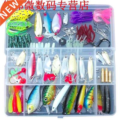100 Fishing Lures Spinners Plugs Spoons Soft ait Pike Trout