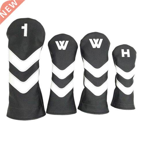 4 lot Waterproof PU Leather Golf Head Cover 460cc Driver