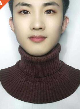 Men's Bib Fake Collar Knitted Warm Autumn Winter Neck ver Al