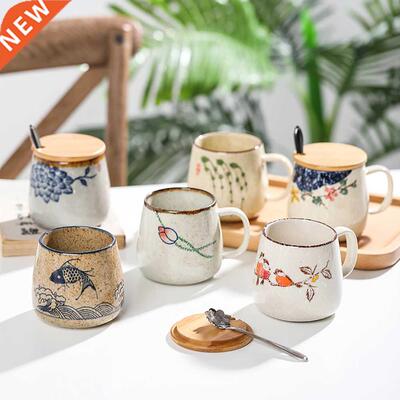 Vintage Coffee Mug Unique Japanese Retro Style Ceramic Cups,